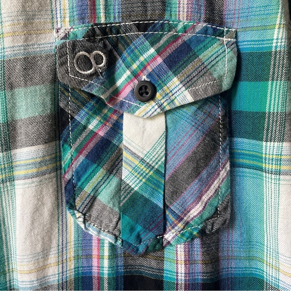 OP OCEAN PACIFIC Button Down Long Sleeve Red Plaid Shirt Size XL 46-48 - Picture 3 of 4